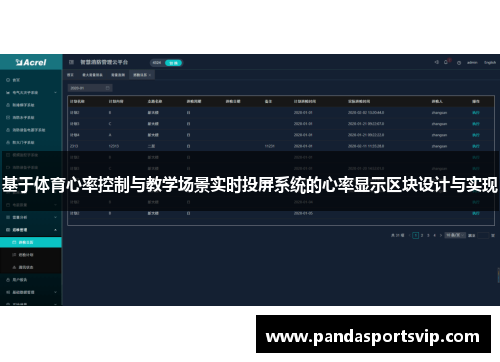 基于体育心率控制与教学场景实时投屏系统的心率显示区块设计与实现